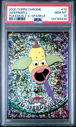 2000 TOPPS CHROME POKEMON T.V. SPARKLE #70 WEEPINBELL PSA 10 - Image 1