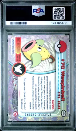 2000 TOPPS CHROME POKEMON T.V. SPARKLE #70 WEEPINBELL PSA 10 - Image 2