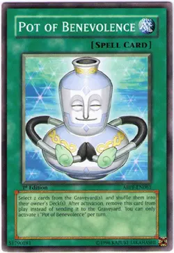 1x (LP) Pot of Benevolence - ABPF-EN061 - Common - Unlimited Edition YuGiOh - Image 1