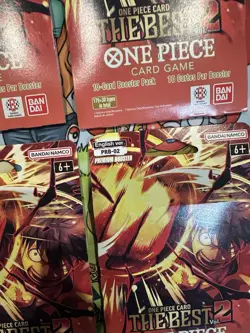 One Piece TCG PRB-02 Sleeved Pack Lot Of 10 English Premium Best Vol 2 Blister - Image 3