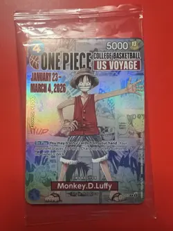 Bandai One Piece CCG Monkey.D.Luffy US Voyage Promo Holo Card P-055 - Image 1