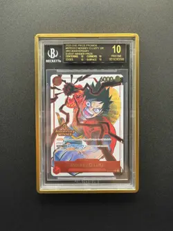 2025 One Piece Monkey D Luffy 3rd Anniversary Winner Prize BGS 10 BLACK LABEL - Image 1