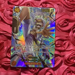 Monkey D. Luffy ONE PIECE GOD MODE Anime Holo Girl ACG Waifu Card Laugh - Image 1