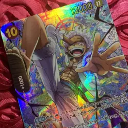 Monkey D. Luffy ONE PIECE GOD MODE Anime Holo Girl ACG Waifu Card Laugh - Image 5