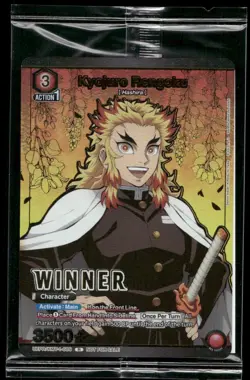 Union Arena TCG Kyojuro Rengoku UEPR/KMY-1-089 Winner Promo SEALED Demon Slayer - Image 1
