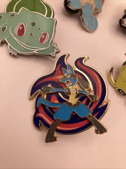 Pokemon Collector Pins Lot Of 5 Enamel Pin Pokemon Lucario Celibi Squirtle TCG - Image 2