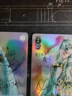 Signed Weiss Schwarz Hatsune Miku Project DIVA f ENGLISH XR Lot Of 3 FOIL - Image 4