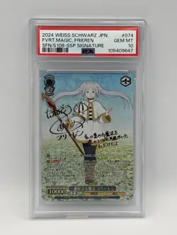 PSA 10 Weiss Schwarz Frieren Beyond Journey's End SFN/S108-074SSP SSP Signed - Image 1