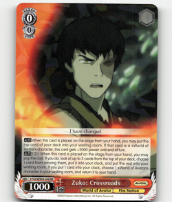 Weiss Schwarz - Zuko: Crossroads - Avatar: The Last Airbender - Image 1