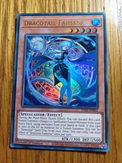 Yu-Gi-Oh TCG JUSH-EN002 Dracotail Faimena Ultra Rare 1st Edition Card - Image 1