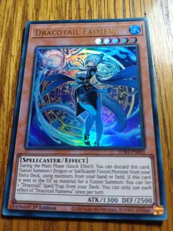 Yu-Gi-Oh TCG JUSH-EN002 Dracotail Faimena Ultra Rare 1st Edition Card - Image 2