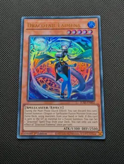 Yu-Gi-Oh TCG JUSH-EN002 Dracotail Faimena Ultra Rare 1st Edition Card - Image 1