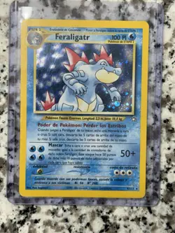 Pokemon TCG Feraligatr Neo Genesis Holo Unlimited Rare Card 4/111 - Image 1