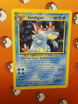Pokemon TCG Feraligatr Neo Genesis Holo Unlimited Rare Card 4/111 - Image 1