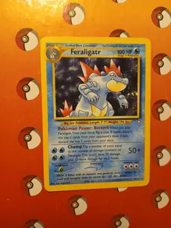 Pokemon TCG Feraligatr Neo Genesis Holo Unlimited Rare Card 4/111 - Image 3