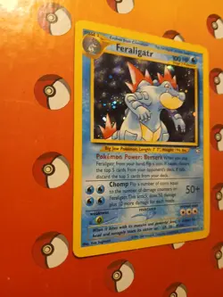 Pokemon TCG Feraligatr Neo Genesis Holo Unlimited Rare Card 4/111 - Image 4