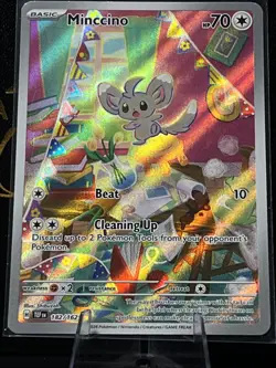 Pokemon TCG Minccino 182/162 Illustration Rare, Temporal Forces - Image 3