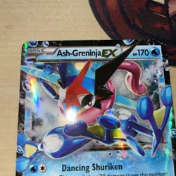Pokemon TCG Ash-Greninja EX Black Star Promo XY 133 LP Card - Image 4