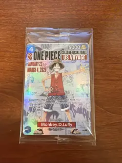 One Piece Monkey.D.Luffy College Basketball Promo Card St. John’s Sealed - Image 1