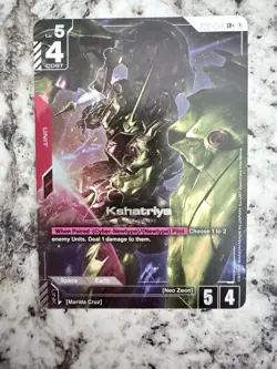 Gundam Card Game Kshatriya Foil Card GD01-044 LR+ Condition Newtype Rising - Image 1