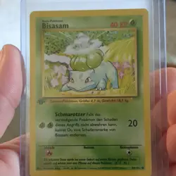 Pokemon Base Set 1st Edition Bisasam & Bisaknosp 1999 German Cards Lot of 2 - Image 1