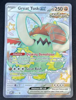 Great Tusk ex SVP 072 Black Star Promo Ultra Rare Holo Pokemon TCG Card NM - Image 1
