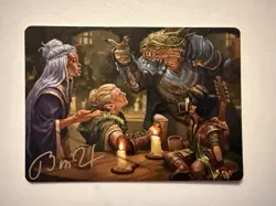 You Meet in a Tavern Art Card -Gold-Stamped Signature -Art Series: Adventures X1 - Image 1