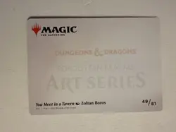 You Meet in a Tavern Art Card -Gold-Stamped Signature -Art Series: Adventures X1 - Image 2