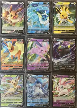Pokemon Eevee Evolutions SWSH V Promo Set NM Eeveelutions 9 Cards! - Image 1