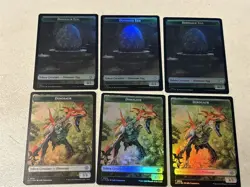 6 x mtg foil token Dinosaur // Dinosaur Egg, 0010/0011, Lost Caverns of Ixalan - Image 2