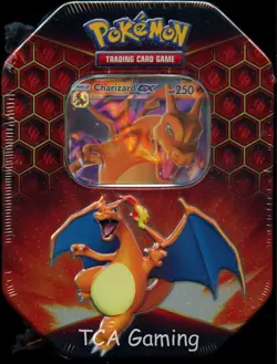 SM Hidden Fates TIN SEALED Charizard GX SM211 (4 Hidden Fates Pokemon Packs) - Image 1