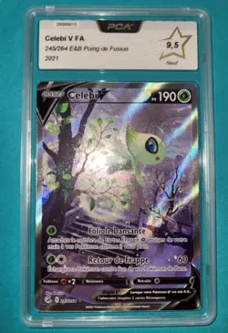 Carte Pokemon Celebi V 245/264 Poing de Fusion EB08 PCA 9.5 FR - Image 1
