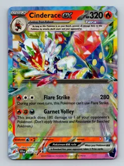#28 Cinderace Ex 2024 Stellar Crown Double Rare - Image 1