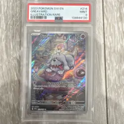 Pokemon 2023 Greavard 214/198 SV01 Scarlet & Violet Illustration Rare Holo PSA 9 - Image 3