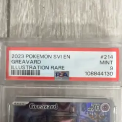 Pokemon 2023 Greavard 214/198 SV01 Scarlet & Violet Illustration Rare Holo PSA 9 - Image 4