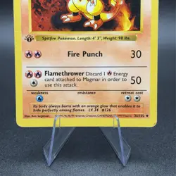 Pokemon Magmar 036/102 First Edition Base Set (Shadowless) Regular - Image 3