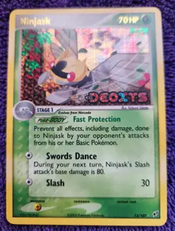 Ninjask 13/107 Deoxys Stamped Reverse Holo Rare Pokemon *NICE* - Image 1