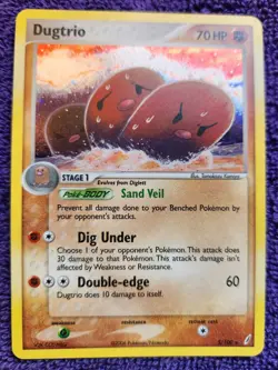 Dugtrio 5/100 Crystal Guardians Holo Rare Pokemon *NICE* - Image 1