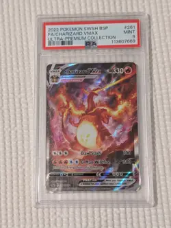 Pokemon TCG Charizard VMAX SWSH261 Black Star Promos Holo PSA 9 - Image 1