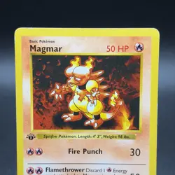 Pokemon Magmar 036/102 First Edition Base Set (Shadowless) Regular - Image 2