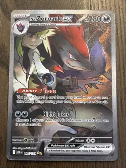 Pokemon TCG N’s Zoroark ex 185/159 SV09: Journey Together Special Illustration - Image 1