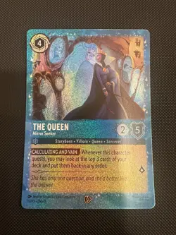 Disney Lorcana The Queen Mirror Seeker Foil Promo Costco 12/P3 First Chapter - Image 1