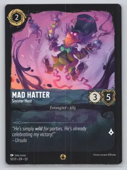 Disney Lorcana - Mad Hatter - Sinister Host 10/31 Illumineer's Quest -z236 - Image 1