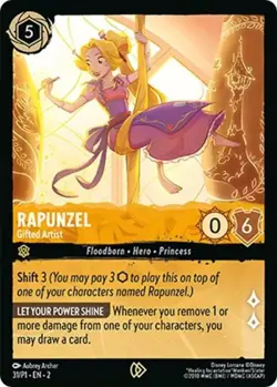 Lorcana Rapunzel - Gifted Artist NM Cold Foil Disney Lorcana Promo Cards - Image 1
