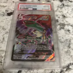 2022 Pokemon Sword & Shield Silver Tempest #TG20 Rayquaza Vmax PSA 10 - Image 5