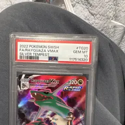 Pokemon TCG Rayquaza VMAX Full Art Holo TG20 Silver Tempest PSA 10 - Image 2