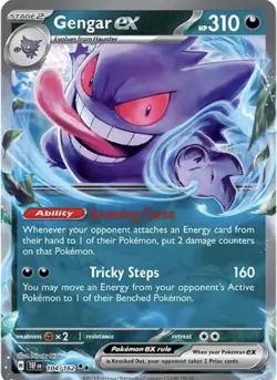 Pokemon TCG Card - Temporal Forces - Gengar EX - Double Rare 104/162 - Image 1