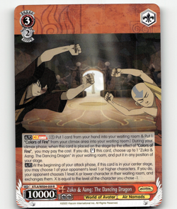 Weiss Schwarz - Zuko & Aang: The Dancing Dragon - Avatar: The Last Airbender - Image 1