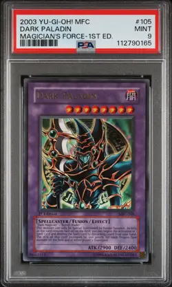 2003 YU-GI-OH! MFC-MAGICIAN'S FORCE 1ST ED #105 DARK PALADIN PSA 9 - Image 1