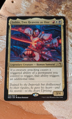 MTG Isshin, Two Heavens as One Kamigawa Neon Dynasty NM - Image 1